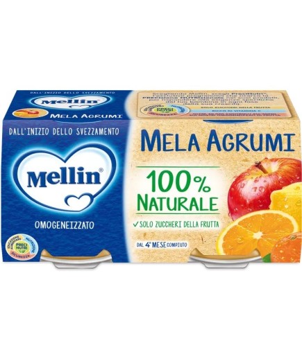 MELLIN OMOGENEIZZATO MELA AGRUMI 2X100G
