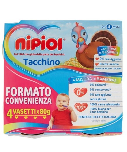 NIPIOL OMOG TACCHINO 4X80G