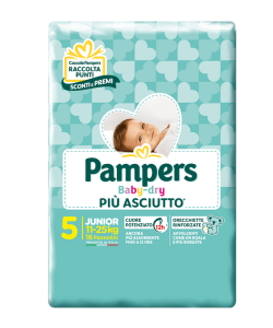 Pampers - Baby Dry Junior Taglia 5 (11-25 kg) Confezione 16 Pannolini