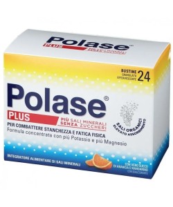 Polase Plus Promo 2023 Integratore Senza Zuccheri Magnesio e Potassio Gusto Arancia 24 Bustinee